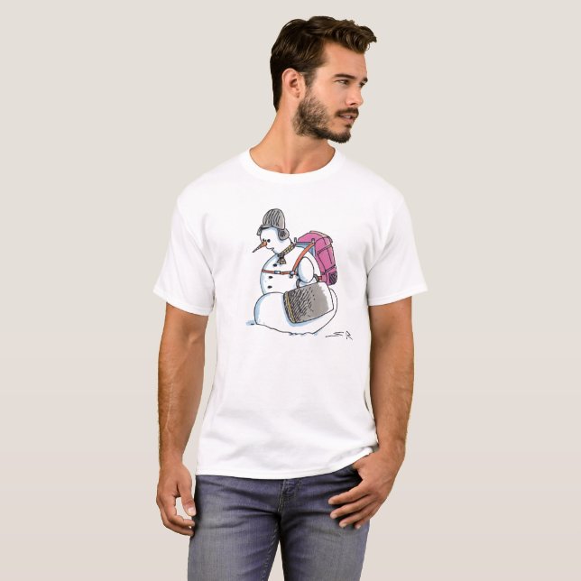 Rucksack Snowman White T - Shirt (Vorne ganz)