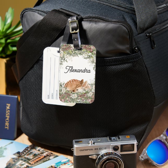 Rucksack-Tag für den Holzhackenbaum Gepäckanhänger (Vorderseite & Rückseite)