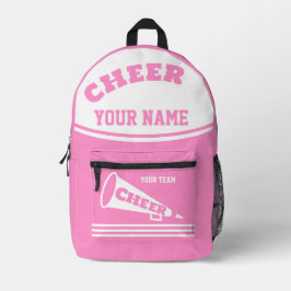 Rucksack-Team Cheerleader Personalisiert rosa Bedruckter Rucksack