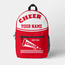 Rucksack-Team Cheerleader Personalisiert rot Bedruckter Rucksack
