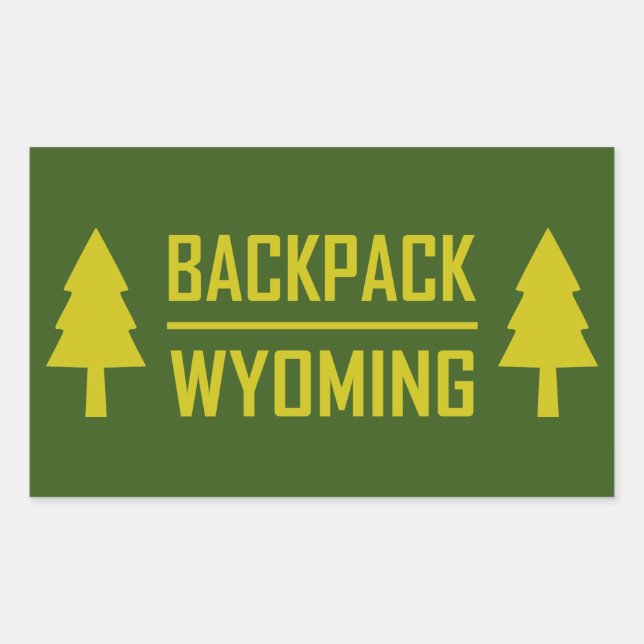 Rucksack Wyoming Rechteckiger Aufkleber (Vorderseite)