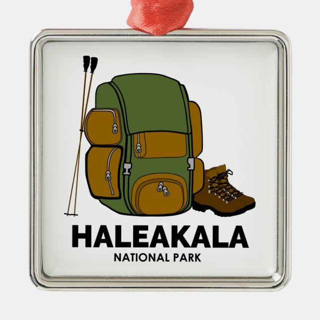 Rucksack zum Haleakala Nationalpark Ornament Aus Metall (Vorne)