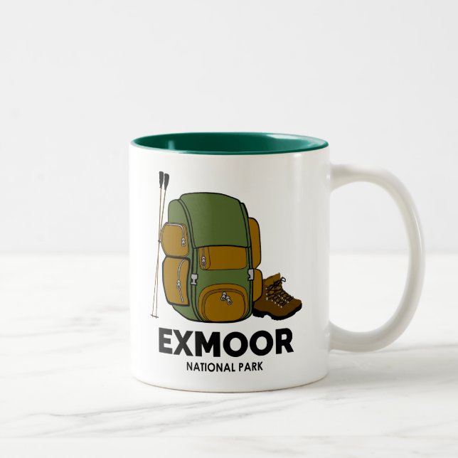 Rucksack zum Nationalpark Exmoor Zweifarbige Tasse (Rechts)