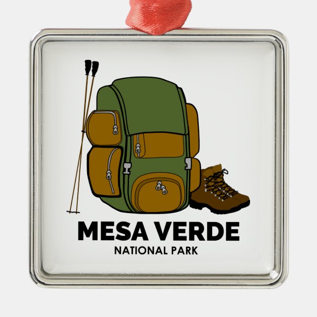 Rucksack zum Nationalpark Mesa Verde Ornament Aus Metall (Vorne)