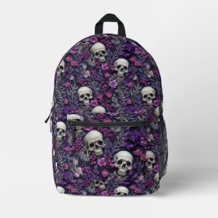 Rucksäcke für Skulls und violette Blumen