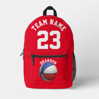 Rucksäcke Kinder Basketball Schule Rote Tasche