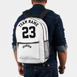 Rucksäcke Kinder Basketball Sport Schule B & W