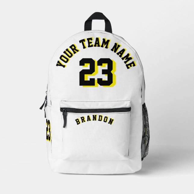 Rucksäcke Kinder Basketball Sport Schulfarben (Vorderseite)