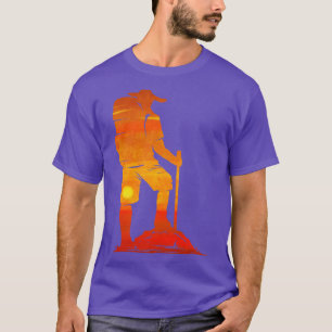 Rucksacktouristen im Sonnenuntergang T-Shirt