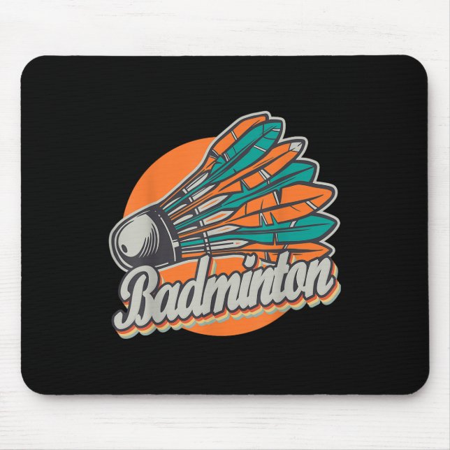 Rückschlag Spiel Shuttle Sport Badminton Schläger  Mousepad (Vorne)