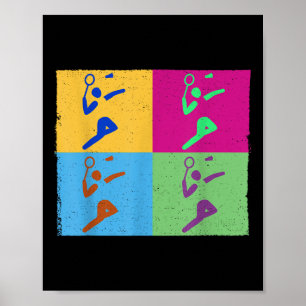 Rückschlag Spiel Shuttle Sport Badminton Schläger Poster