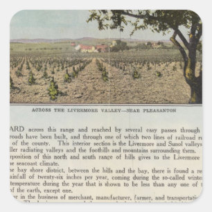 Rückseite Alameda County Quadratischer Aufkleber