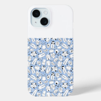 Rückseite der blauen Farbdoodle Case-Mate iPhone Hülle