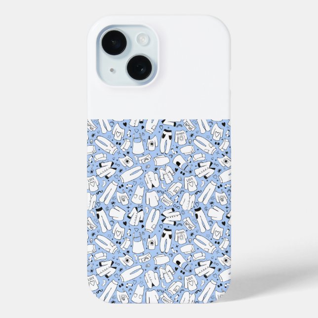 Rückseite der blauen Farbdoodle Case-Mate iPhone Hülle (Rückseite)