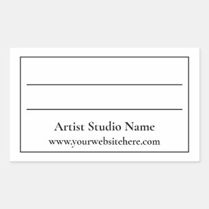 Rückseite des Aufklebers für das Kunstwerk Rechteckiger Aufkleber