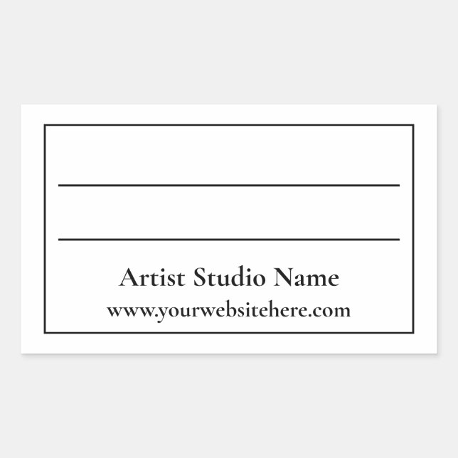 Rückseite des Aufklebers für das Kunstwerk Rechteckiger Aufkleber (Vorderseite)