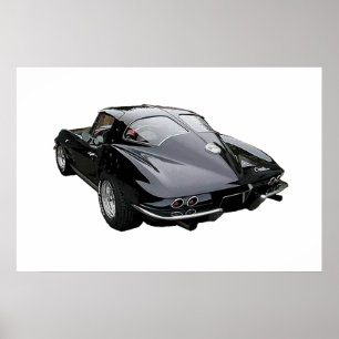 Rückseite des Corvette Stingray Coupe Poster von 1