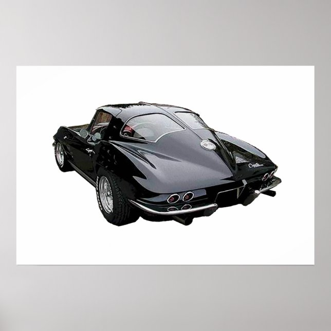 Rückseite des Corvette Stingray Coupe Poster von 1 (Vorne)