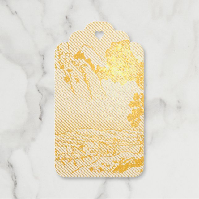 Rückseite des Fuji-Berges vom Minobu-Fluss Hokusai Geschenkanhänger (Vorderseite)