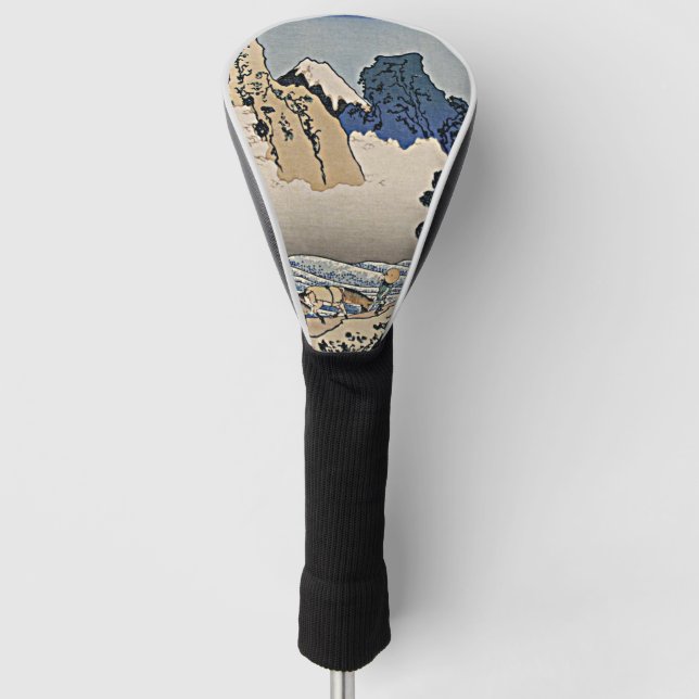 Rückseite des Fuji-Berges vom Minobu-Fluss Hokusai Golf Headcover (Vorderseite)