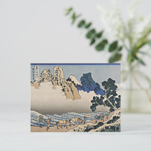 Rückseite des Fuji-Berges vom Minobu-Fluss Hokusai Postkarte