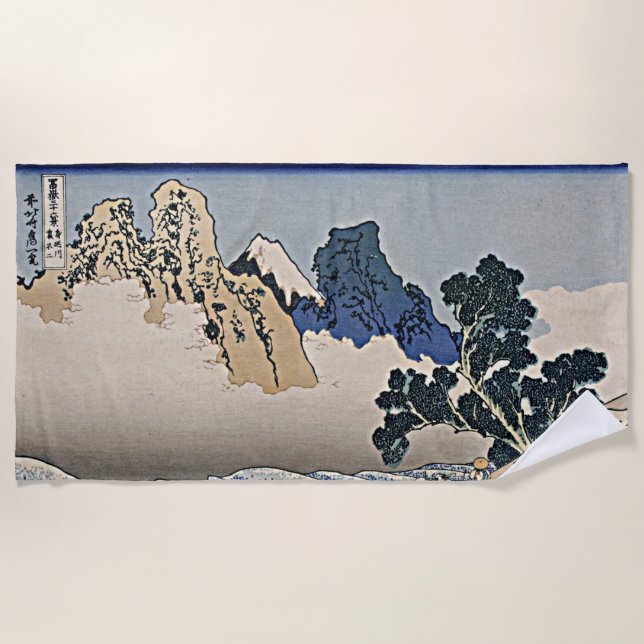 Rückseite des Fuji-Berges vom Minobu-Fluss Hokusai Strandtuch (Vorderseite)