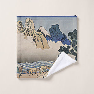 Rückseite des Fuji-Berges vom Minobu-Fluss Hokusai Waschlappen