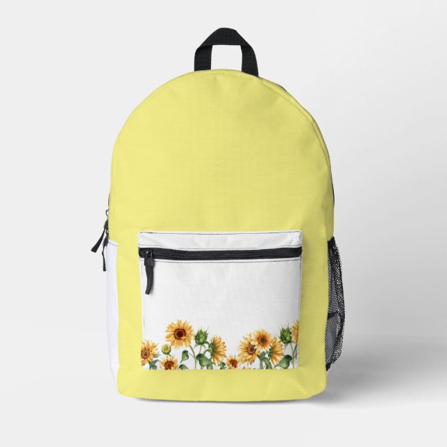 RÜCKSEITE DES SUNFLOWERS BEDRUCKTER RUCKSACK (Vorderseite)