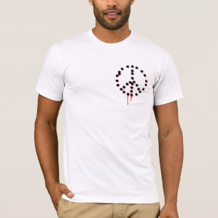 Rückseite: Frieden kann nicht durch Gewalt erziel T-Shirt