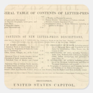 Rückseite-Johnsons neuer illustrierter Quadratischer Aufkleber