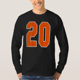 Rückseite Orange Sport Block Nummer 20 für Sport T-Shirt