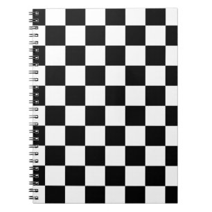 Rückseite Schwarz/Weiß-Kontrast-Prüfplatine-Muster Notizblock