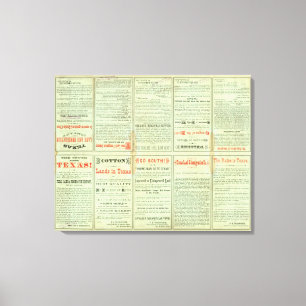 Rückseite-Staat von Texas Leinwanddruck