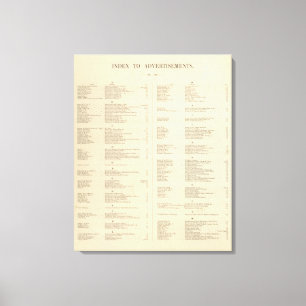 Rückseite-Titelblatt Coltons amerikanischer Atlas Leinwanddruck