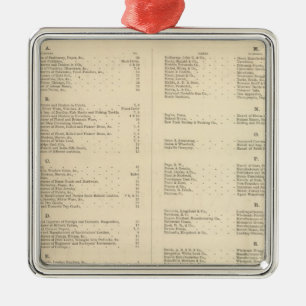 Rückseite-Titelblatt Coltons amerikanischer Atlas Silbernes Ornament