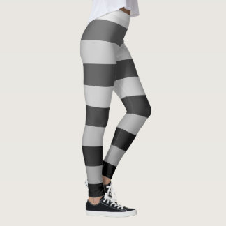 Rückseite und grau gestreiftes Farblockmuster Leggings
