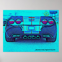 Rückseite von Corvette Grand Sport 32" x 24", Post