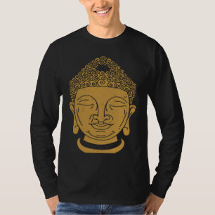 Rückseiten-Druck Buddha-Kopf Kara und Zen T-Shirt