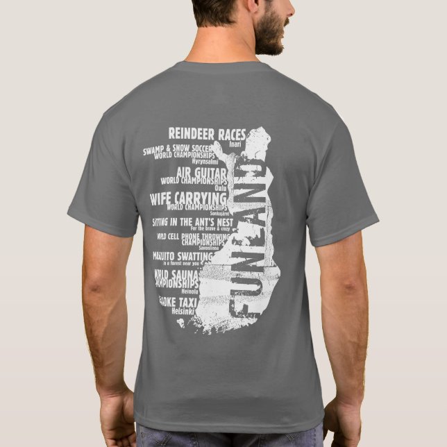 Rückseiten-T - Shirt Finnlands Funland Listen-4 (Rückseite)