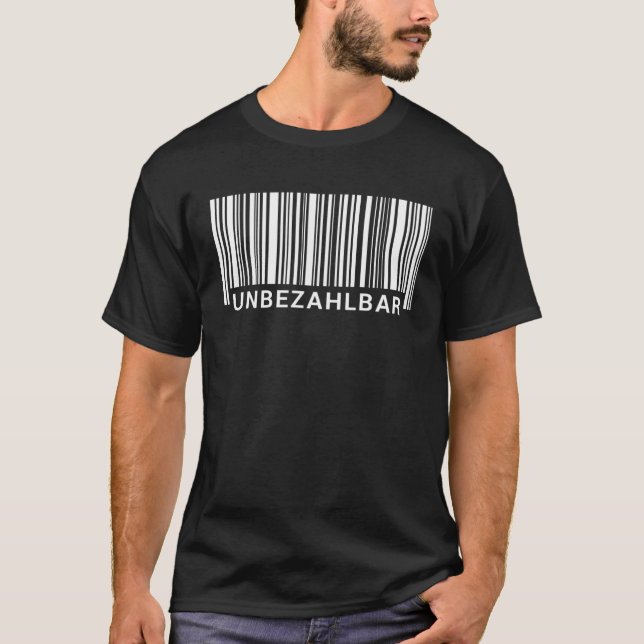 Rückseitendruck wertvoller Barcode T-Shirt (Vorderseite)