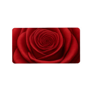 Rücksende-Adresse-Etikett - Rote Rosenblume Adressaufkleber