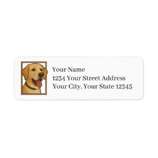 Rücksende-Adresse-Etiketten für Yellow Lab Hound