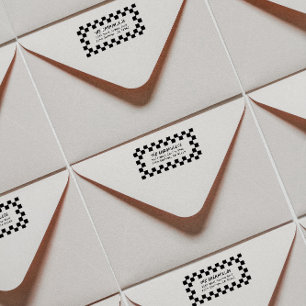 Rücksendeadresse an der Tafel Gummistempel