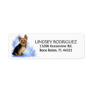 Rücksendeadresse-Aufkleber - Yorkie Yorkshire
