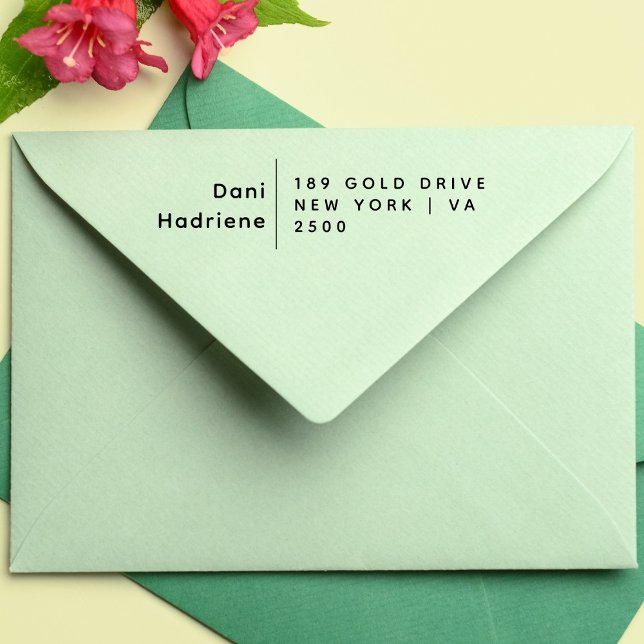 Rücksendeadresse aus formalem Individuelle Name Gummistempel (Von Creator hochgeladen)