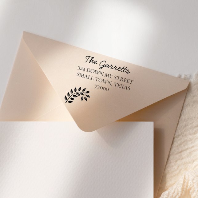 Rücksendeadresse aus handgedrehtem Leaf Permastempel (Von Creator hochgeladen)