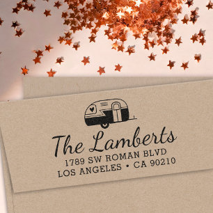 Rücksendeadresse Briefmarke Camper Housewarming Ge Permastempel