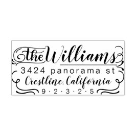 Rücksendeadresse Briefmarke Classic HowJoyful Styl Gummistempel