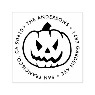 Rücksendeadresse-Briefmarke Halloween Permastempel