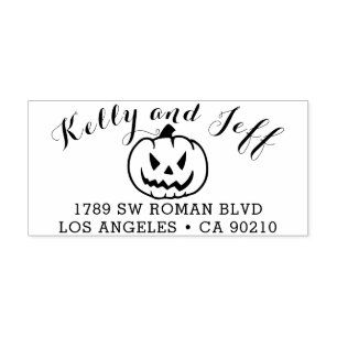 Rücksendeadresse Briefmarke Halloween Permastempel